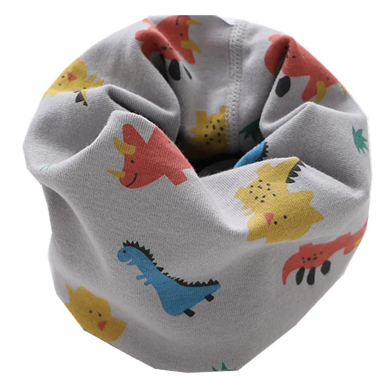 New Autumn Winter Girls 100% Cotton Scarf Children Scarf Bibs LIC Boys Girls O Ring Scarf Lovely Kids Collar Children Bufandas