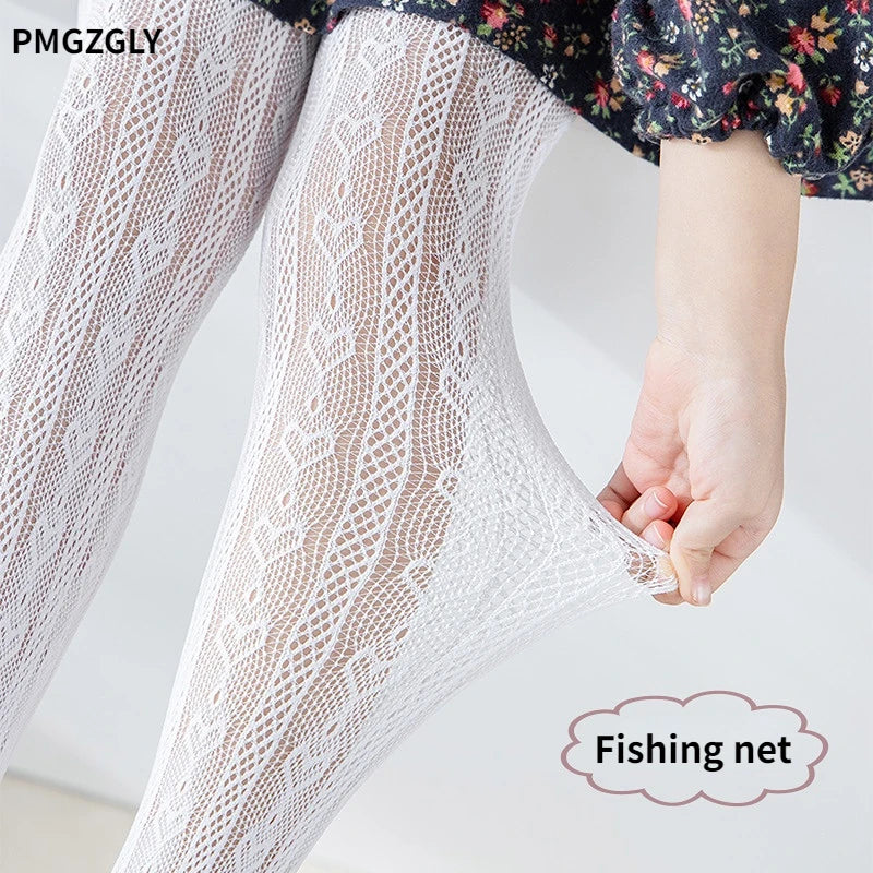 Girls Tights Princess Fishnet Cotton Baby Girl's One-Piece Pantyhose Baby Spring Summer New Style Trousers Lace Stocking