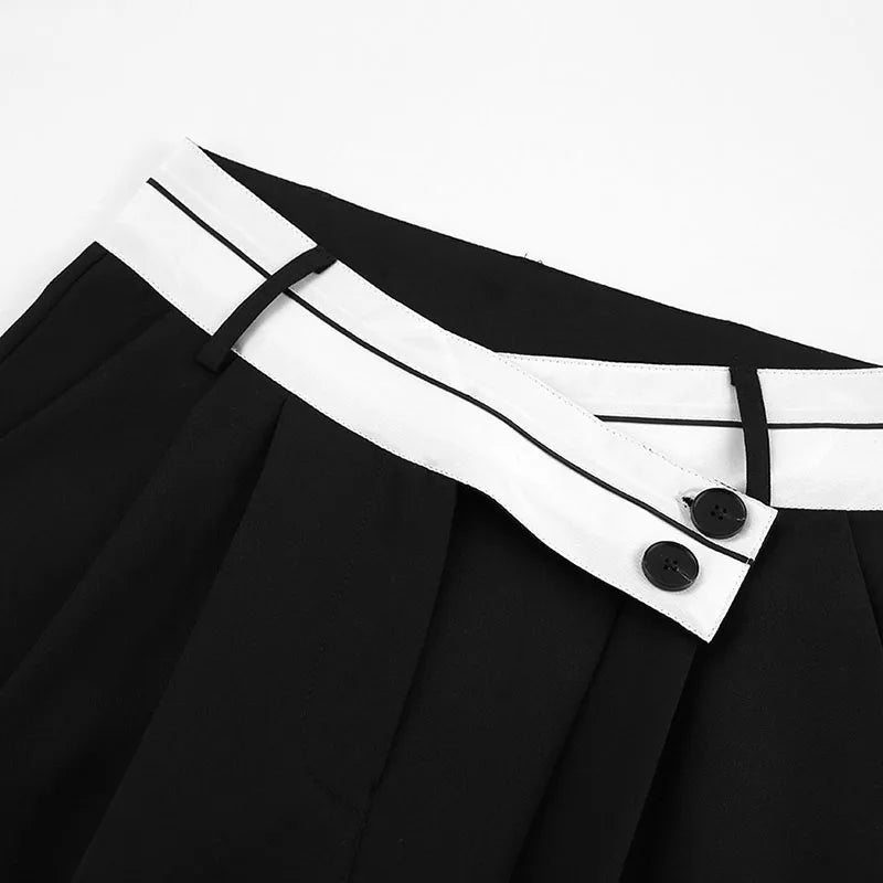 Women Pants Casual Wide Leg Pants for Women Black Suit Pants Office Lady Straight Pants High Waist Trousers Women Clothes Outfit