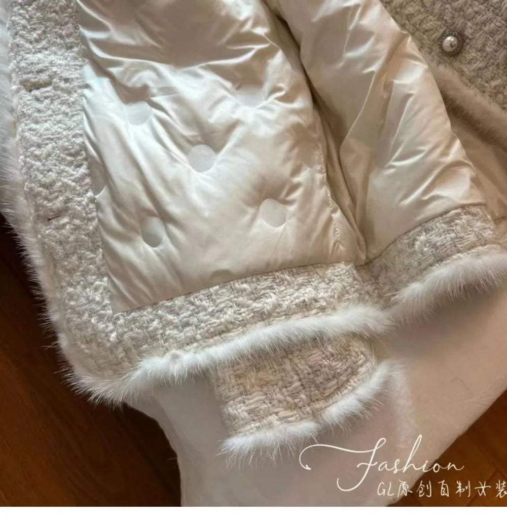 Women Coats Round Neck Full Sleeve Lamb Wool Jackets Single Breasted Slim Fit Thick Coat Open Stitch Elegant Outerwear 2024