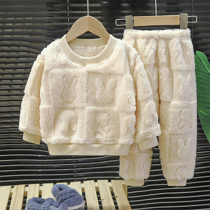 Children's Pajama Sets Tops + Pants 2Pcs Kids Pajamas Winter Girl Clothing Sets Comfortable Children Clothes Boys Sleepwear