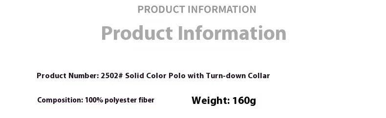 Men's and Women's Polo Shirts Summer New Work Lapel T-shirts Business High-quality UV Protection Brand Short Sleeves