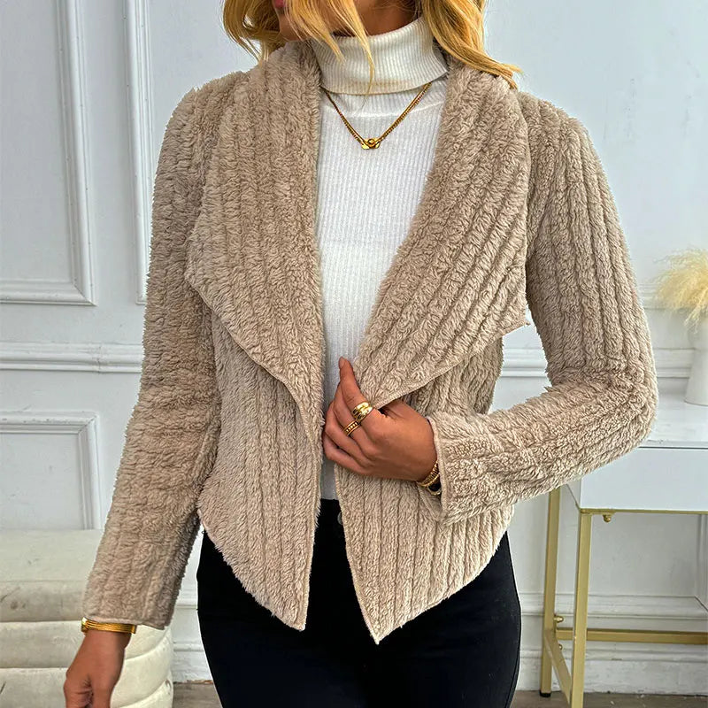 Women Coat Top New Autumn Winter Streetwear Fashion Long Sleeves Coat Sexy Cardigans Outwear Lady Casual Slim Versatile Clothing
