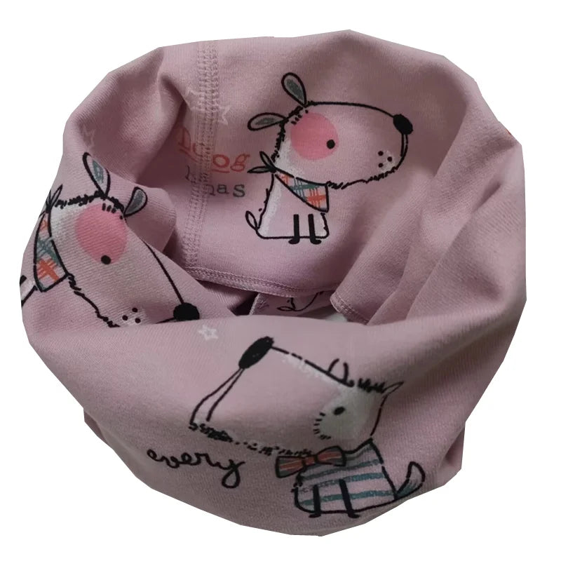 New Autumn Winter Girls 100% Cotton Scarf Children Scarf Bibs LIC Boys Girls O Ring Scarf Lovely Kids Collar Children Bufandas