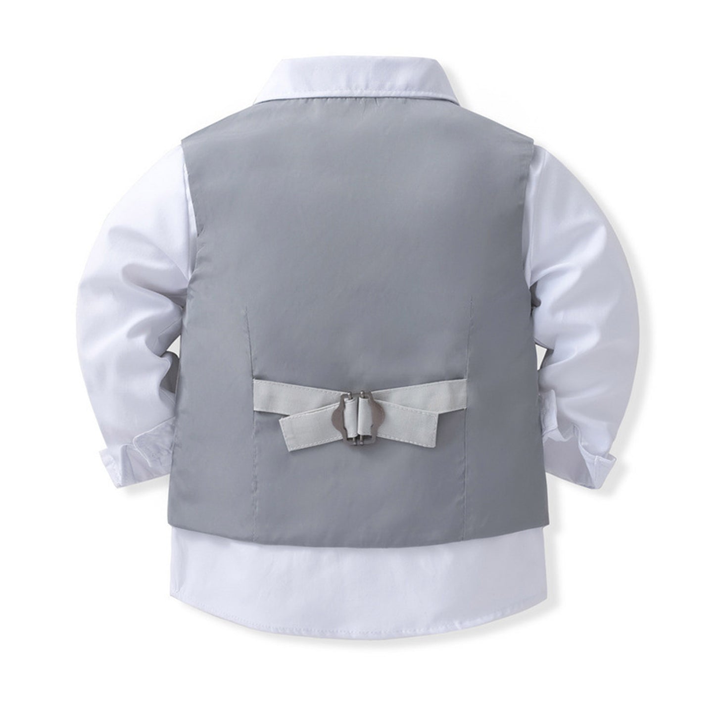 Boys Suits Gentleman Tuxedo Bow Tie Shirt Suit Vest Pants 4 Pcs Chic Toddler Baby Clothes Gentleman Outfit for Baptism Birthday