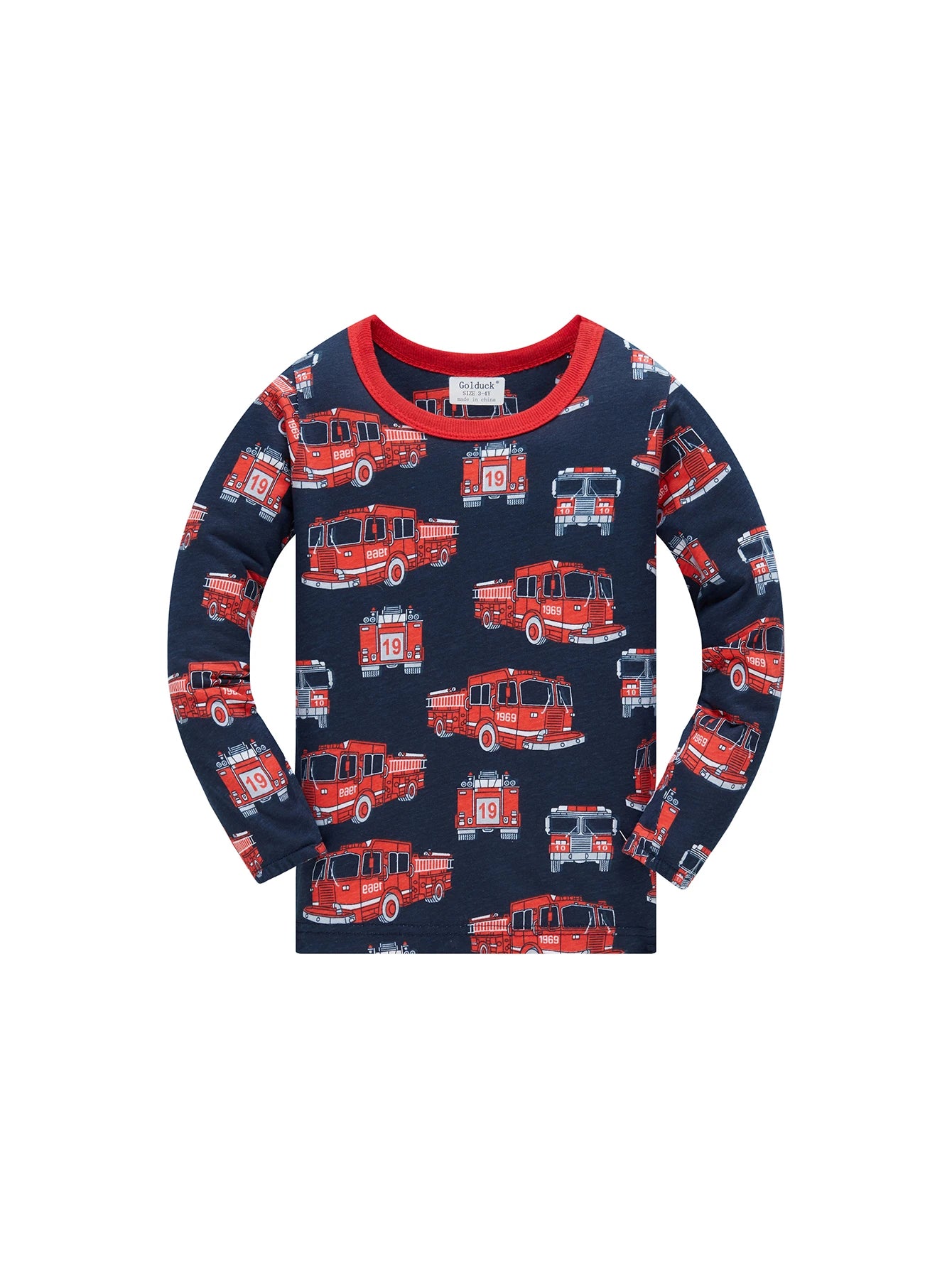 100% Cotton Children's Pajama Set 1-8 Year Old Boys and Girls Full Print Cartoon Pajama 2ps Comfortable Long Sleeve Home suit