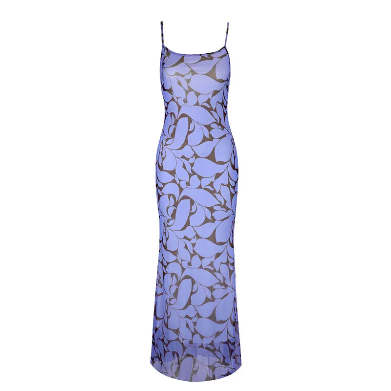 Women Dresses Summer New Streetwear Fashion Print O-Neck Dress Sexy Backless Casual Slim Elegant Female Knitted Dresses Clothing