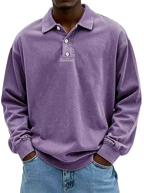 2025 Men Long Sleeve Polo Shirts Mens Breathable Tees Casual Golf Polo Shirt Work T-Shirt Pullover Tops Man Bottoming Polo Shirt