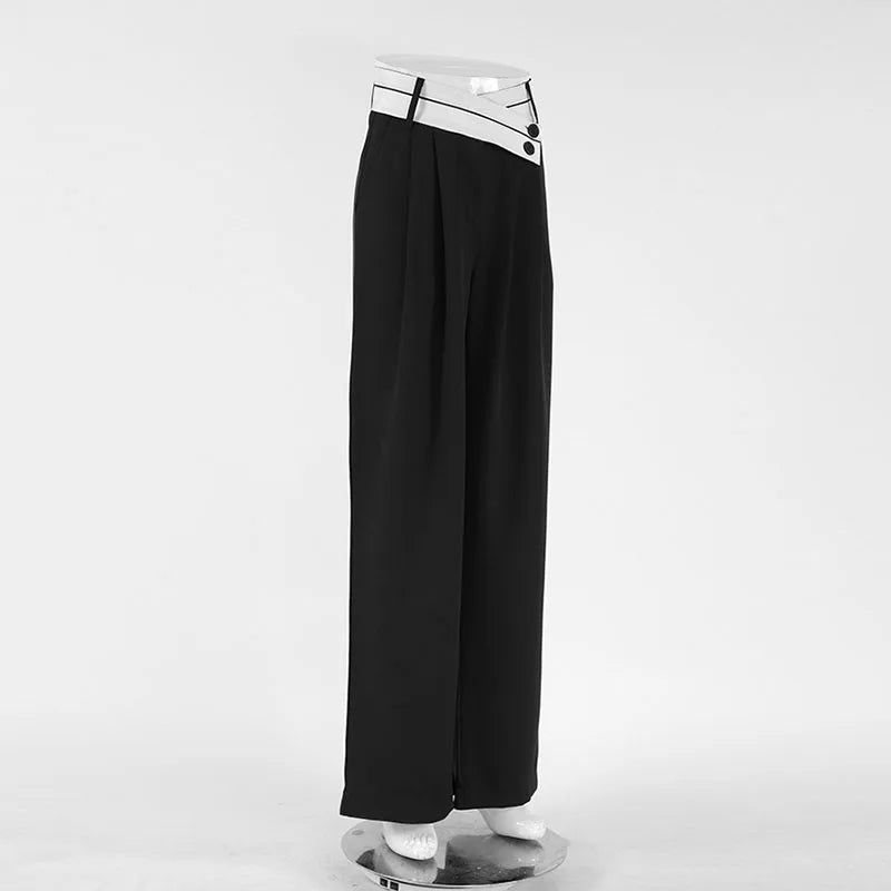 Women Pants Casual Wide Leg Pants for Women Black Suit Pants Office Lady Straight Pants High Waist Trousers Women Clothes Outfit