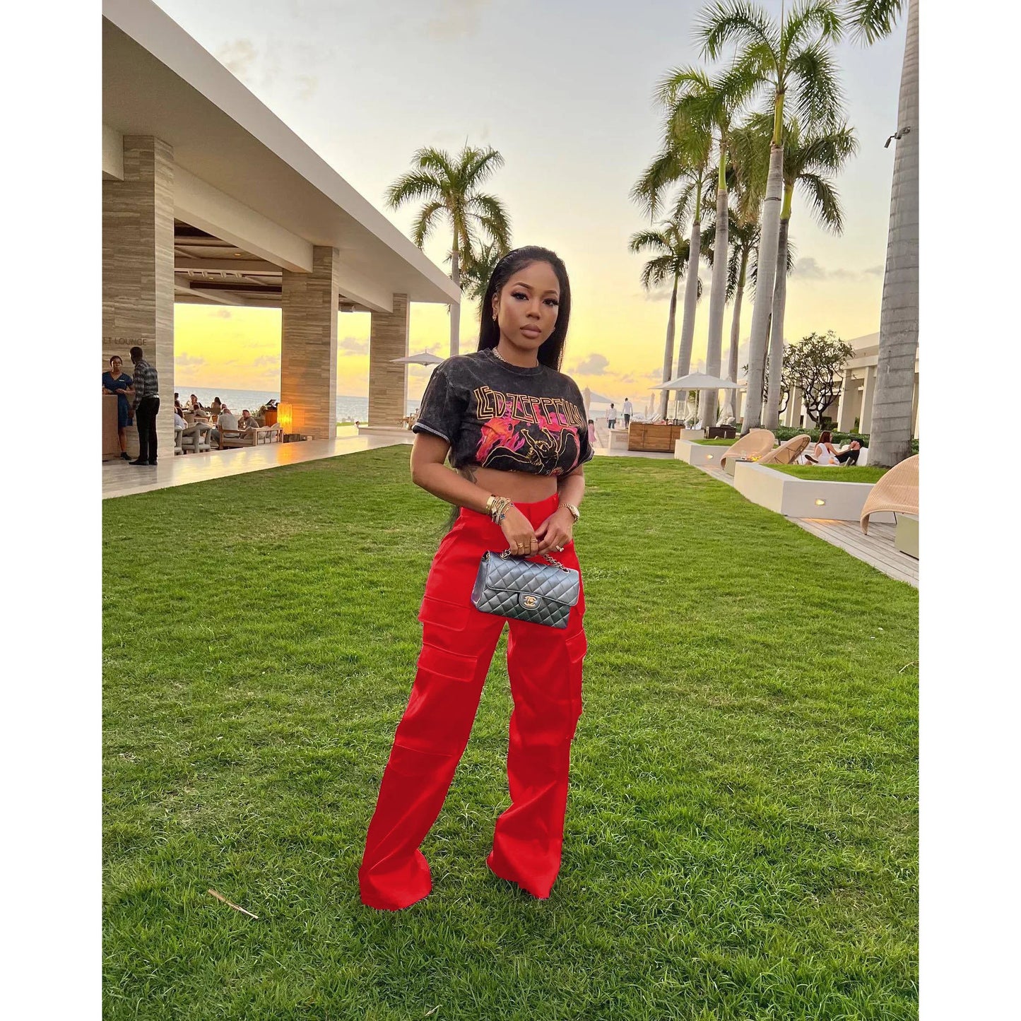 Women Pants Spring Summer Casual Satin Stretch High Waist Cargo Pants With Pocket Streetwear Solid Wide Leg Pants Flare Trouser