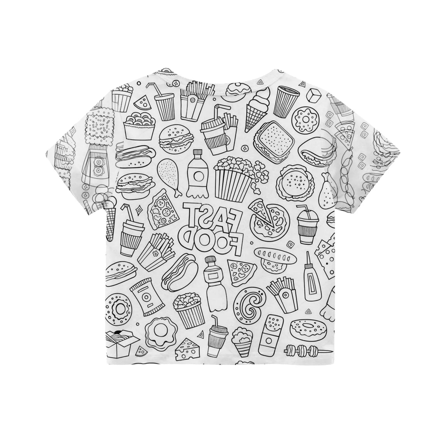 Children's Pajama Party DIY Graffiti Simple Drawing Home Clothes Colorable Two Piece Pajama Set Kids DIY Coloring Clothing
