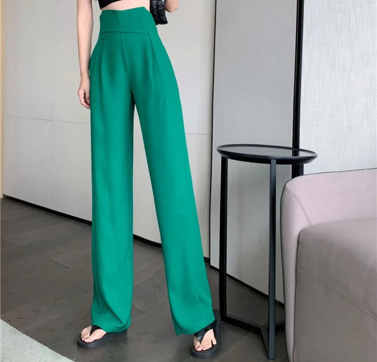 Female Pants Work Flare High Waist Clothes Tailoring Office Trousers for Women Black Aesthetic Harajuku Comfortable Stretch G