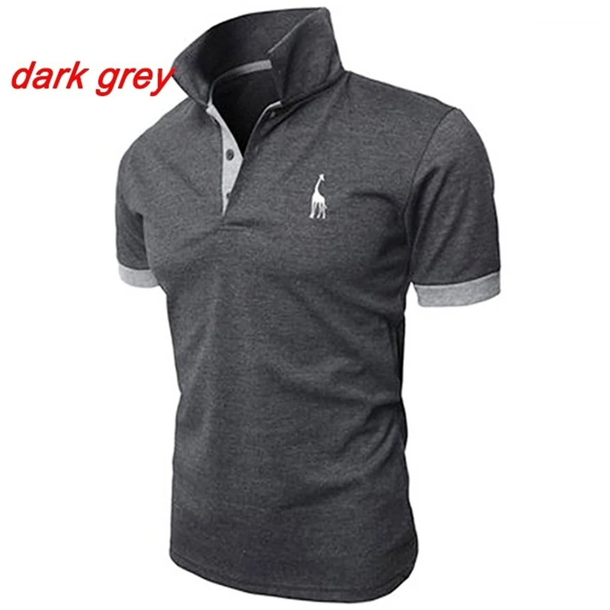Fashion Cartoon Embroidery Polo Shirts for Men Casual Solid Color Slim Fit Mens Polos New Summer Fashion Brand Men Clothing
