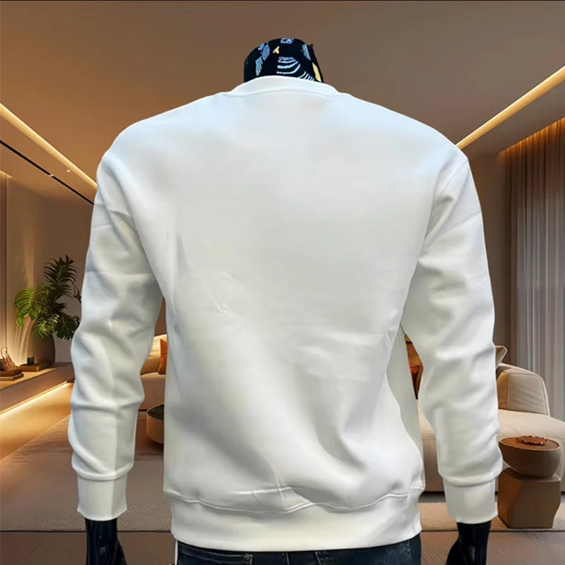 2025 New Trend Men's Casual Hoodies Spring Autumn Casual Warm Pullover Urban Fashion O-neck Long Sleeve Pullover Male Soft Tops