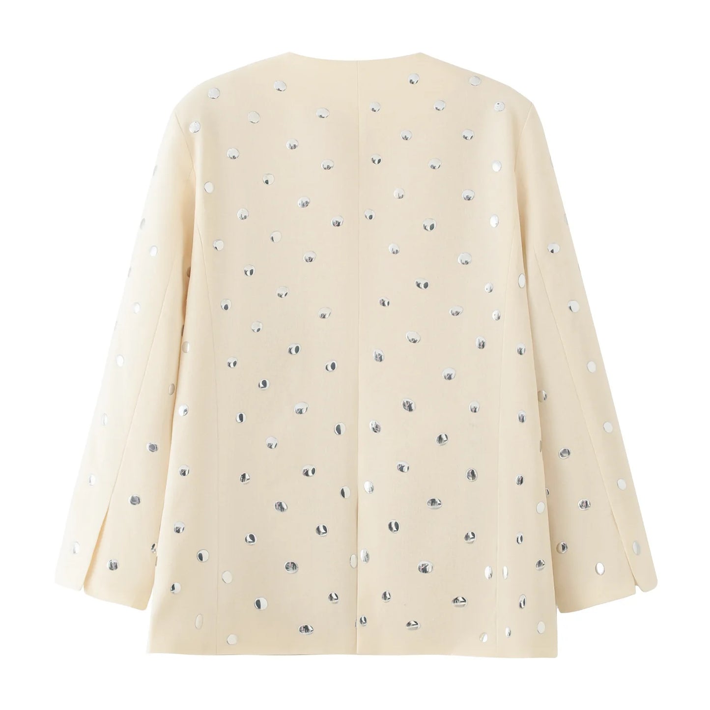 Women's clothing 2025 autumn new product long-sleeved fashionable and versatile casual sequins decorative dress blazer