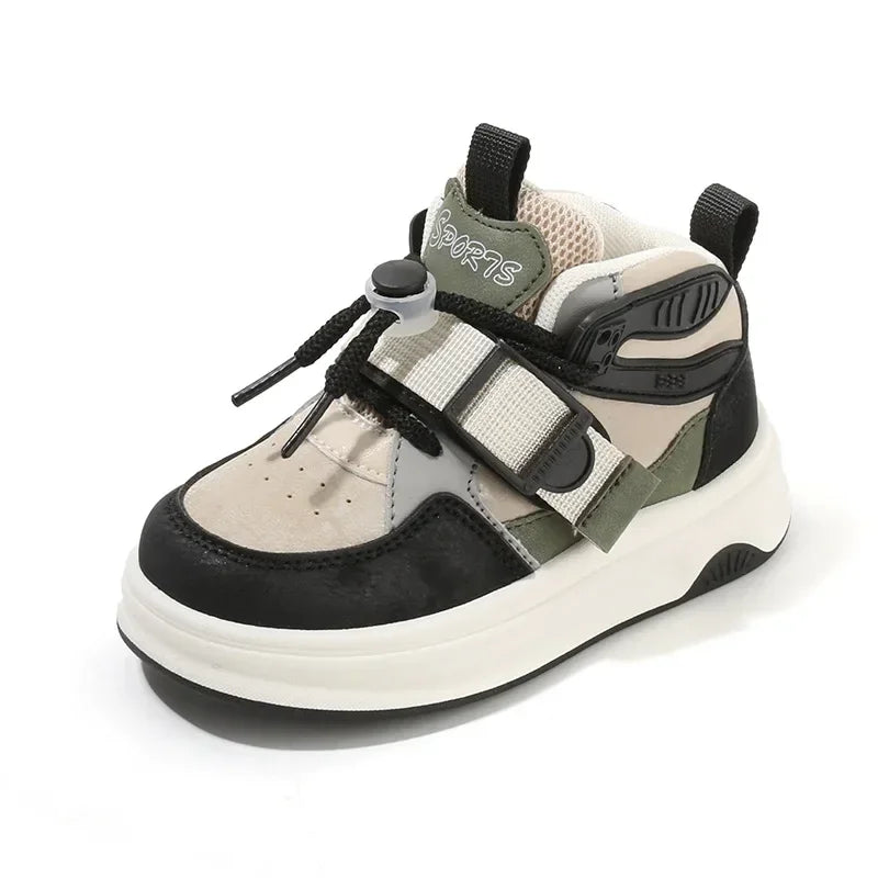 Kid Sneakers School High-top Causal Sports Shoes for Boy Non-slip Spring Autumn Children Fashion Girls Chunky Basketball Shoes