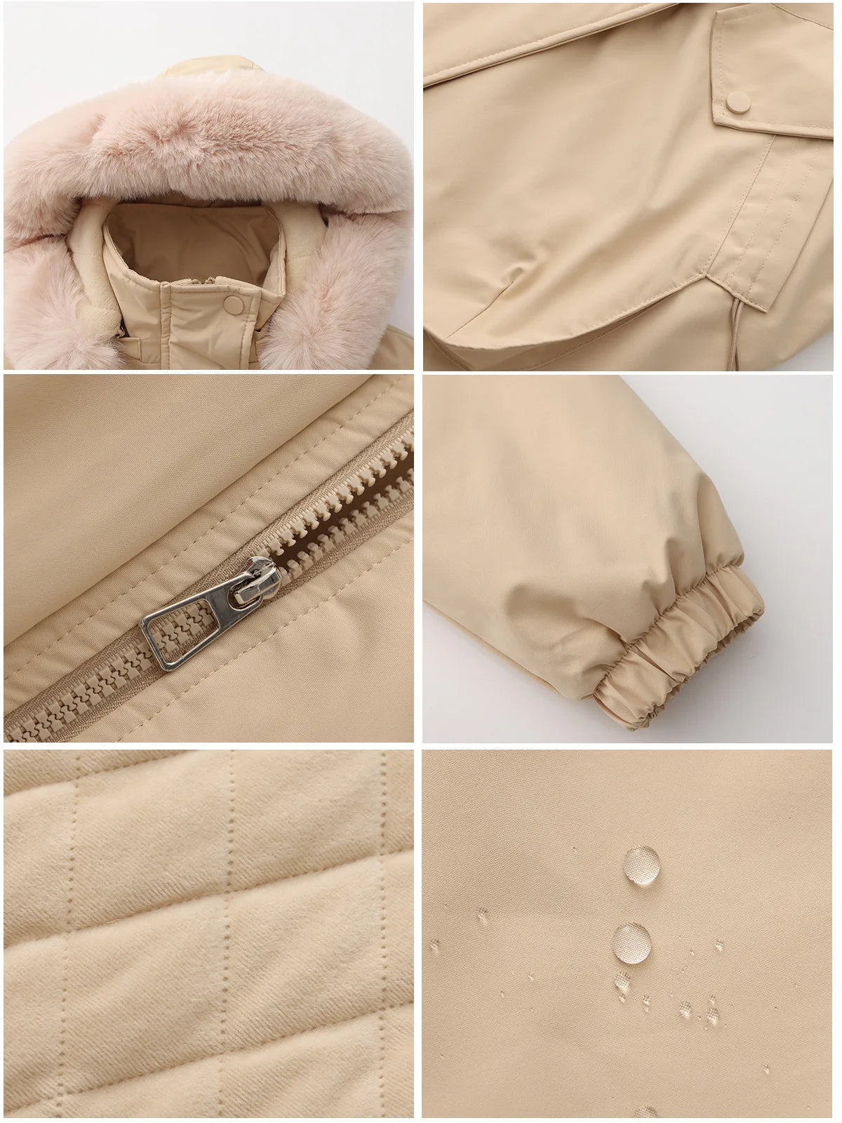 Cotton Coat Women 2025 Winter Mid-length Parka Plus Velvet Korean Style Large Fur Collar Plus Velvet Coat