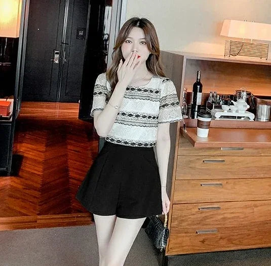 Summer Outfit T Shirt for Striped Women Woman Tops Japanese Vintage Clothes Fashion Tee Cheap Clothing Sales Korean Reviews Many