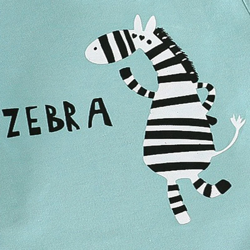 Cartoon Print Pajama Suit Tops+Pants 2-piece Set Underwear Kids Boys Girls Baby Cotton Sleepwear Spring Autumn Clothes 1-6 Year