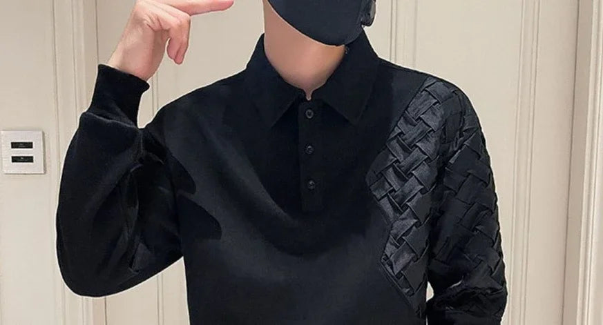Polo T Shirt for Men 100℅ Cotton Pullovers Unicolor Man Sweatshirt Black Plain Sale Quotes Full Sleeve Designer Korean Autumn Xl