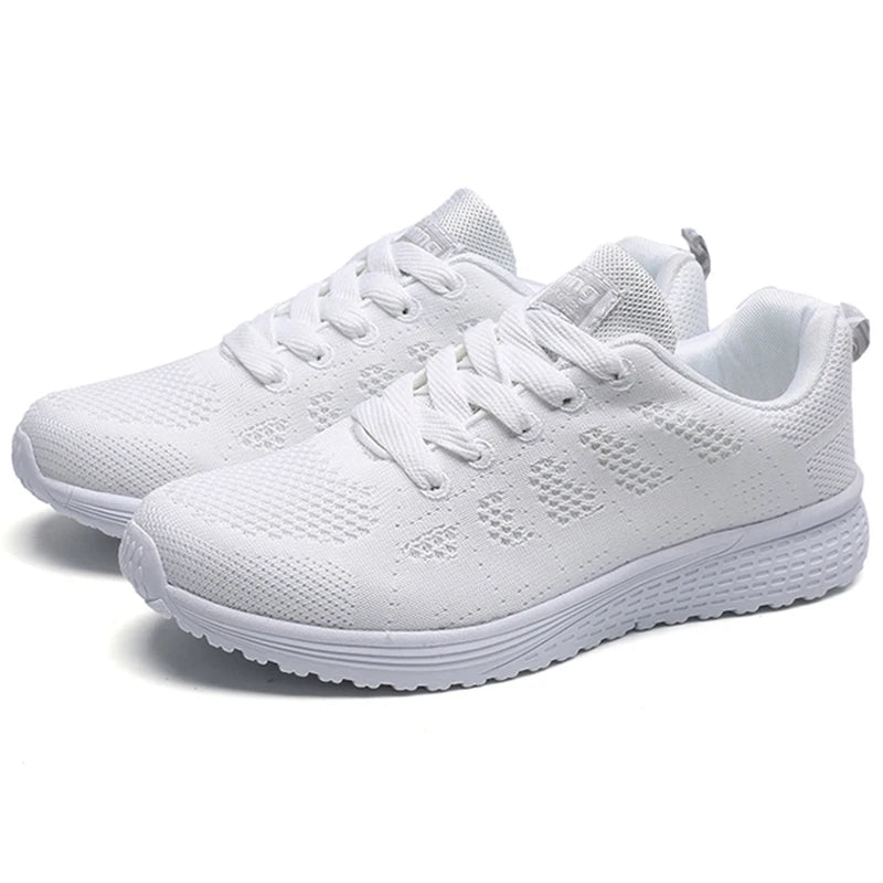 Woman Sneakers Shoes Fashion Lace Up Women's Sneakers Offers Solid Women's Sports Shoes Non-Slip Footwear Shoes For Women