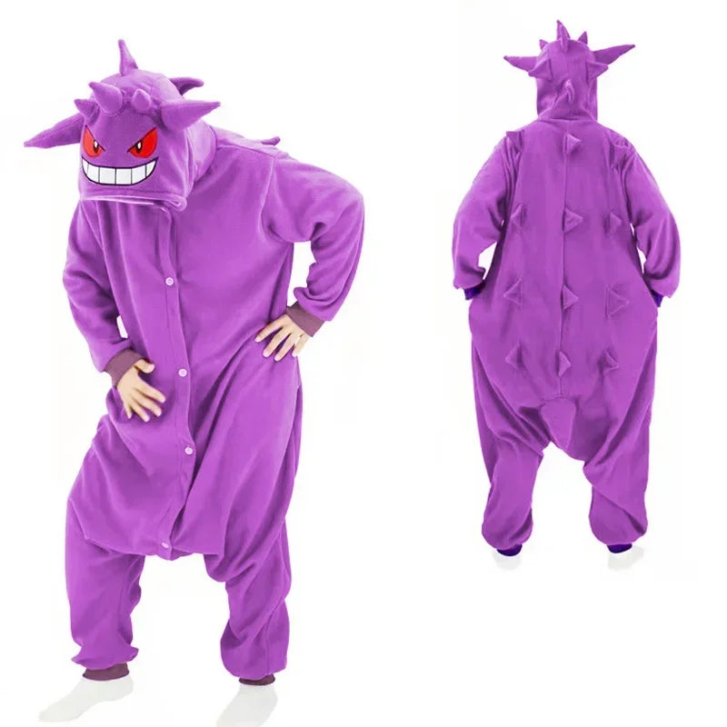Pyjama une pièce Charizard pour adultes, costume de cosplay d'Halloween, Onesie, corps entier, Gengar, Kigurumi, Umbreon, Piplup