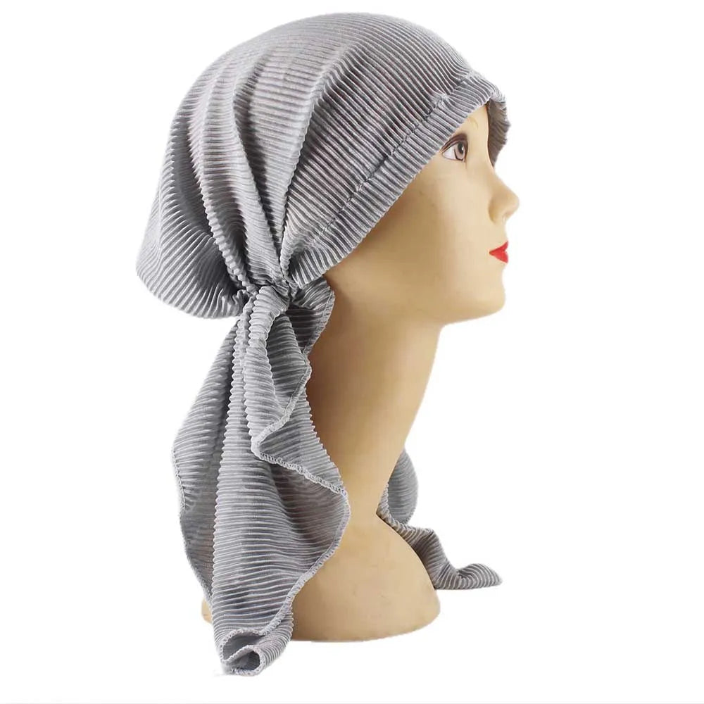 Top Sale Fashion New Women Beanies Skullies Arab Middle East Lady Hat Headwrap Tube Turban Bonnet Headwear Underscarf Hats