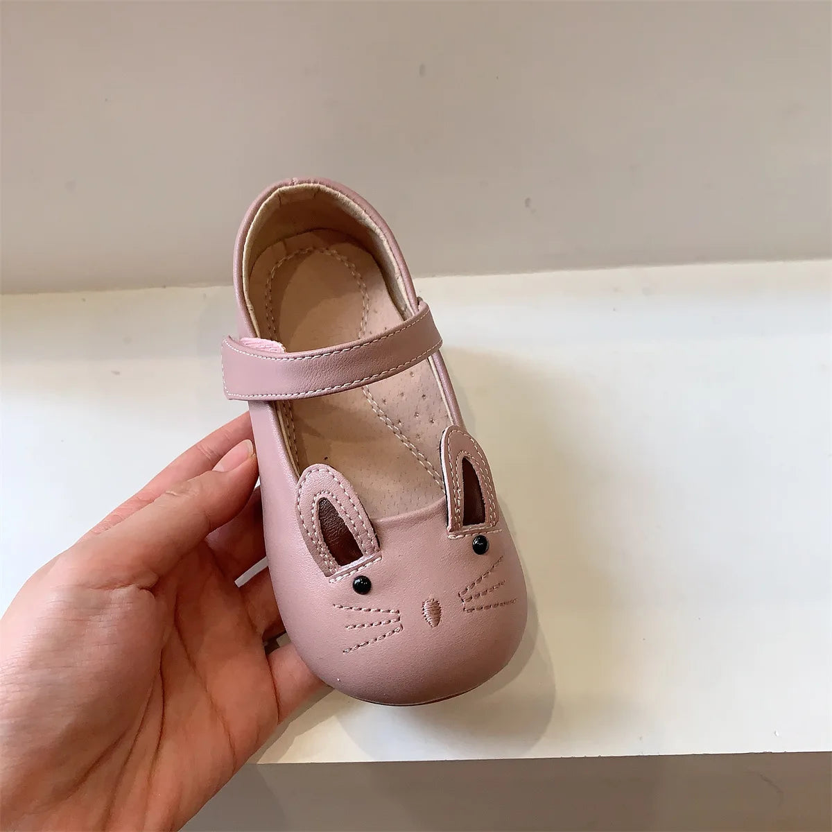 Kid Shoes Girl Princess Shoe Cute Cartoon Leather Shoes Child Walking Shoes Soft Soled Mary Jane Shoe Shallow Mouth Casual Shoe