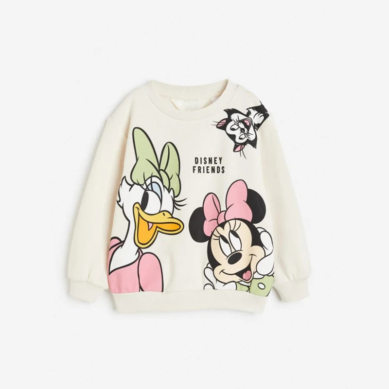New Children Cartoon Sweatshirts Long Sleeve Tops Fashion Casual Tops For Boys And Girls Autumn Kids Crewneck Hoodies Outer Wear