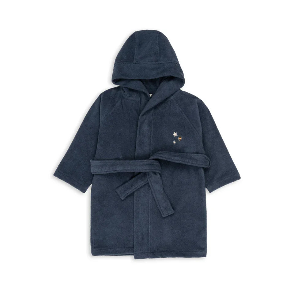 Children Cotton Bathrobe 2025 KS New Girls Embroidery Bath Towel Cloak Boys Hooded Pyjamas Baby Kids Soft Bath Robe Nightgown