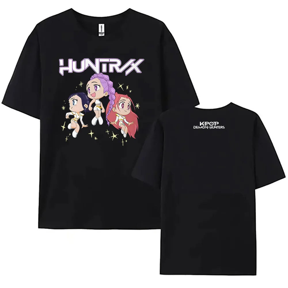 2025 Movie KPop Demon Hunters T-shirt Summer Short Sleeve Tshirts for Male Casual Loose Women Men T Shirt Graphic Clothes