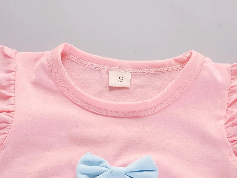 Children's Girls Clothes Summer New Baby Girl Fashion Cute Vest Shorts 2Pcs/Sets Infant Outfits Kids Tracksuits 1 2 3 4 Years