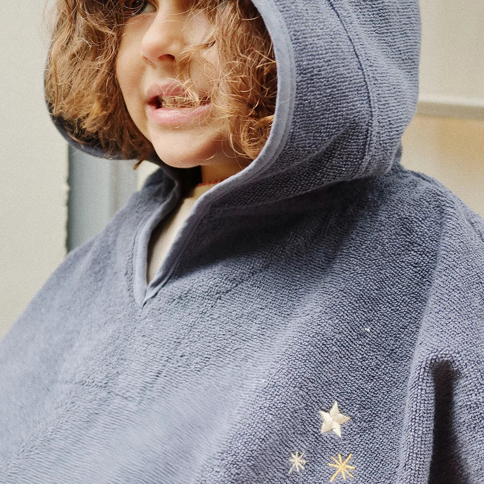 Children Cotton Bathrobe 2025 KS New Girls Embroidery Bath Towel Cloak Boys Hooded Pyjamas Baby Kids Soft Bath Robe Nightgown