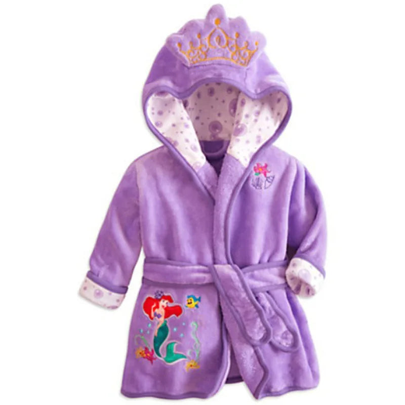 Children Pijama minnie Infantil Kids Warm Pajama mermaid Pyjamas Boys Baby Girl Animal tigger flannel Sleepwear Robe