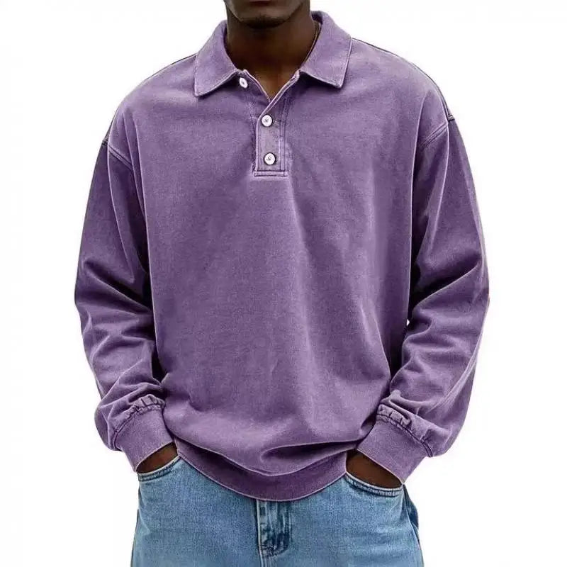 2025 Men Long Sleeve Polo Shirts Mens Breathable Tees Casual Golf Polo Shirt Work T-Shirt Pullover Tops Man Bottoming Polo Shirt