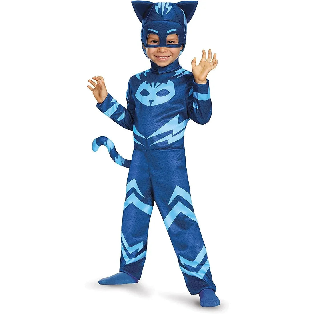 cosplay Blue Pajama Boys Girls Anime Hero Costume with Mask Cosplay Clothe Suit Child Halloween costume Birthday Party Kids Gift