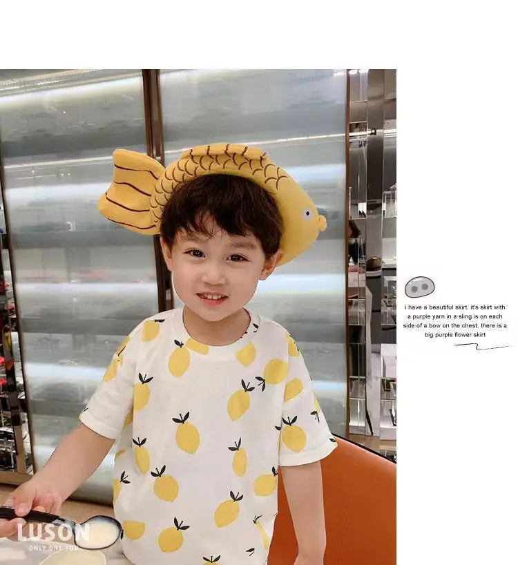 Summer Home Clothes Air-conditioned Clothes Boys and Girls Ice Silk Fabric Loose Short Sleeved Shorts Two-piece Set of Pajamas