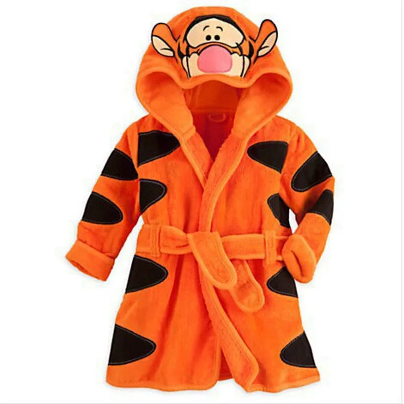 Children Pijama minnie Infantil Kids Warm Pajama mermaid Pyjamas Boys Baby Girl Animal tigger flannel Sleepwear Robe