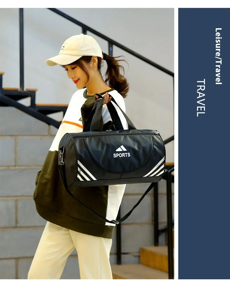 Handbag for Men and Women, Sports Yoga Swimming Fitness Bag, Handheld Cylinder Large Capacity Lightweight Business Travel Bag