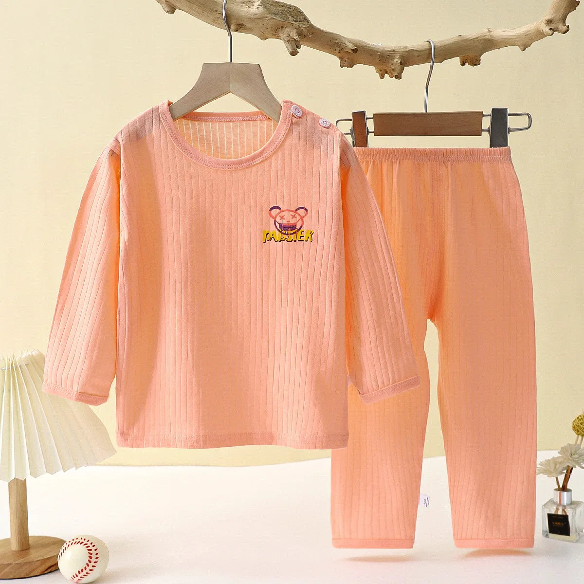 2025 Kids Pajama Set Long Sleeve Baby Boys Girls Sleepwear Thin Home Clothes Comfortable Breathable Children Nightwear Outfit