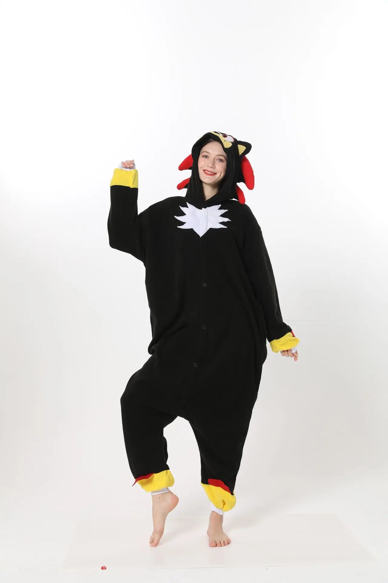 Sonic Anime Cartoon Plush Pajama Onesie Winter Flannel Adult Kids Sleepwear Warm Cosplay Bathrobe Pijama Onesies