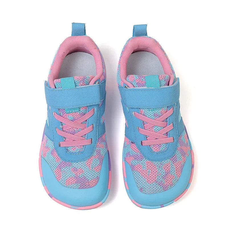 Kid Wide Width Barefoot Shoes | Boys/Girls Minimalist Elastic Opening Sneakers| Flexible- Zero Drop Sole Outdoor Children Shoes