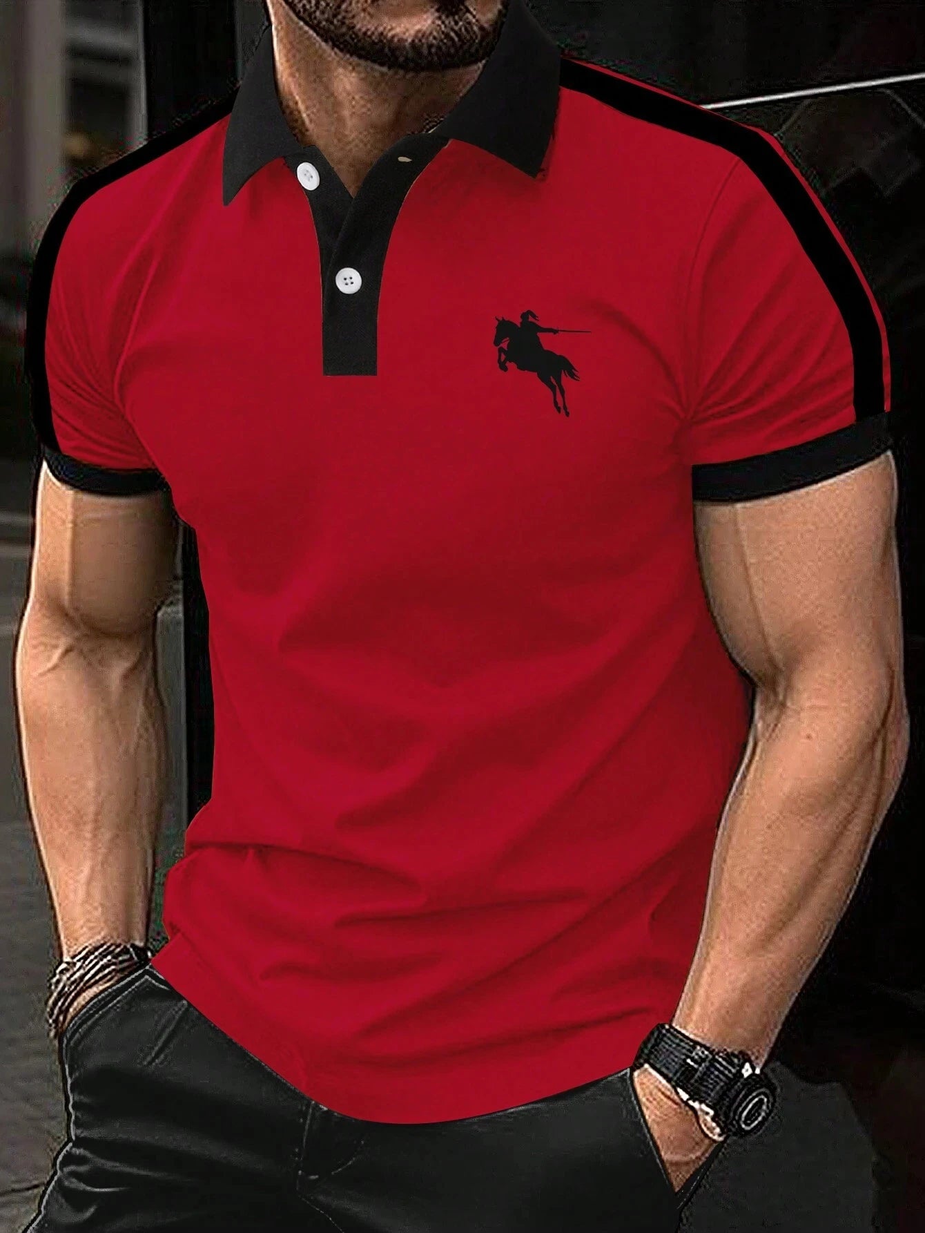 polo shirt man Print Polo TShirt For Men Fashion Lapel Button Tops Business Casual Short Sleeve T-Shirts Golf polo shirts herren