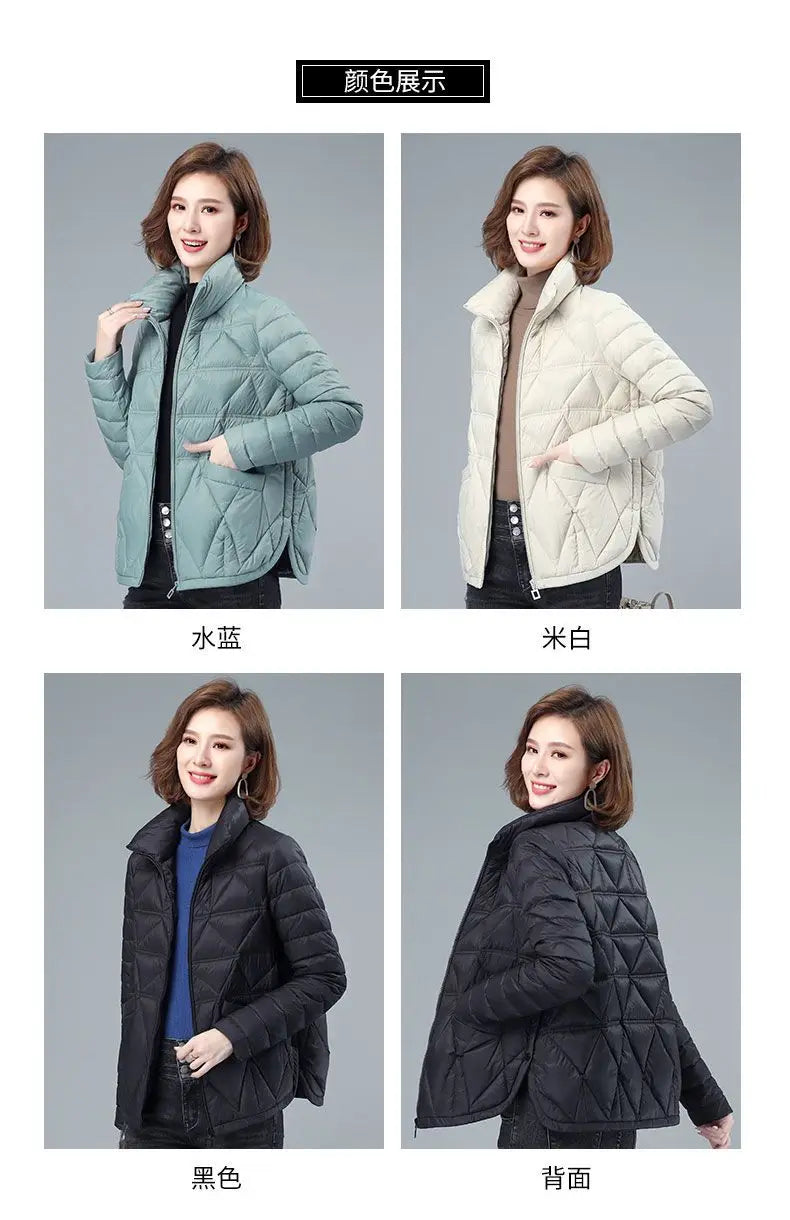 Women's Loose Casual Winter Padded Coat, Lightweight, Short Down, Cotton Jacket, Female, New Fashion, Large Size, Autumn, 2024