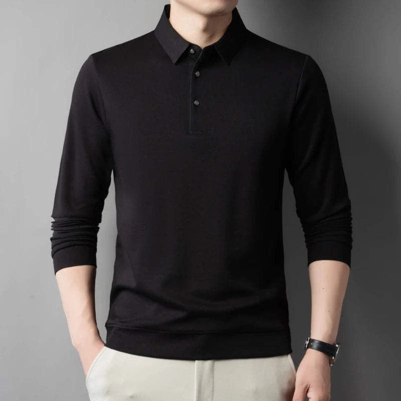 Polo shirt men's T-shirt long sleeved sweatshirt spring and autumn thin base shirt autumn top