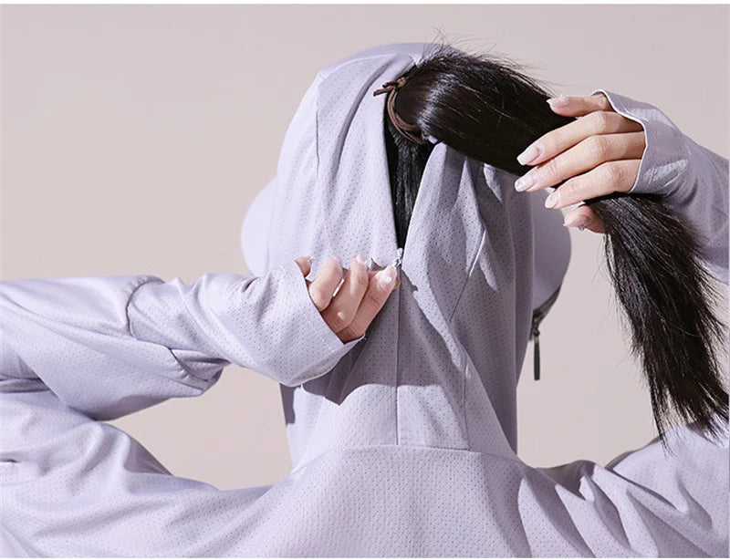 Summer Sun-protective Women's Clothing Breathable Smock Ice Silk Thin UV Protection Ladies Cloak & Cape For Women