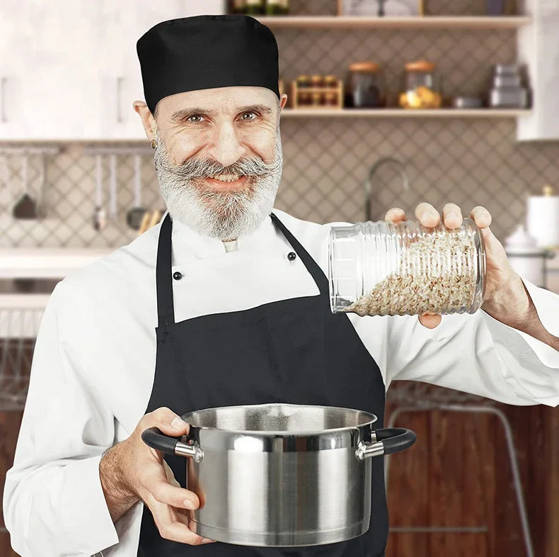 Chef Hats for Men Women Chef Beanie Cook Caps for Japanese Korean Style Cuisine Hats Thick Thin Net Flat Cap for Sushi Waiter