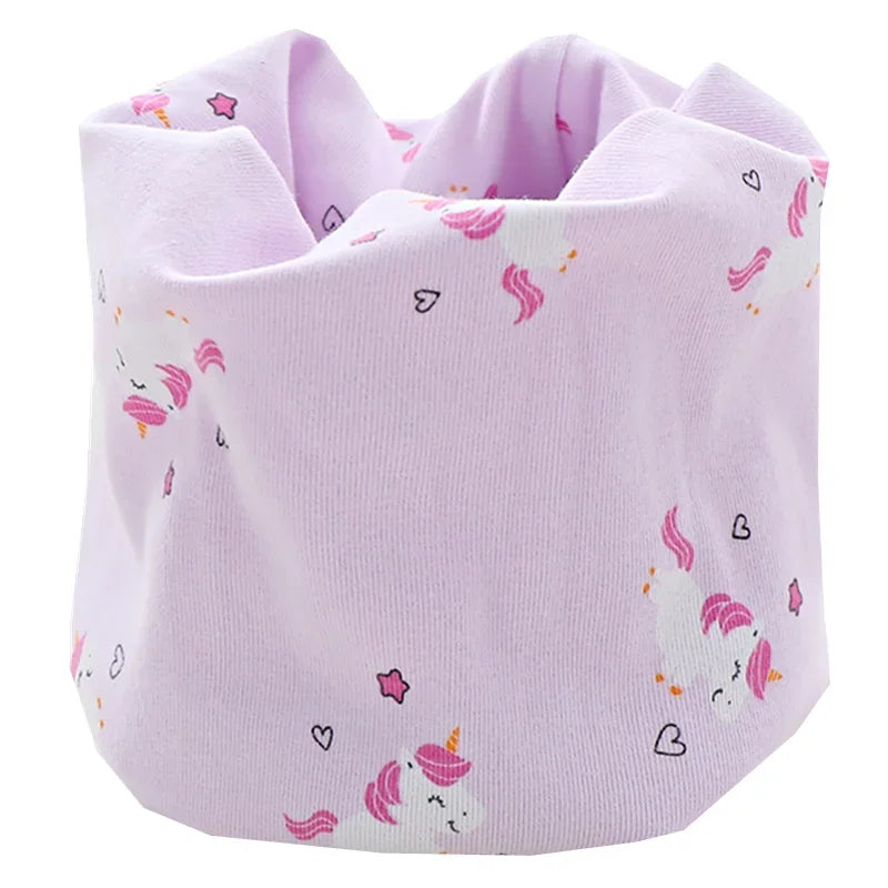 New Autumn Winter Girls 100% Cotton Scarf Children Scarf Bibs LIC Boys Girls O Ring Scarf Lovely Kids Collar Children Bufandas