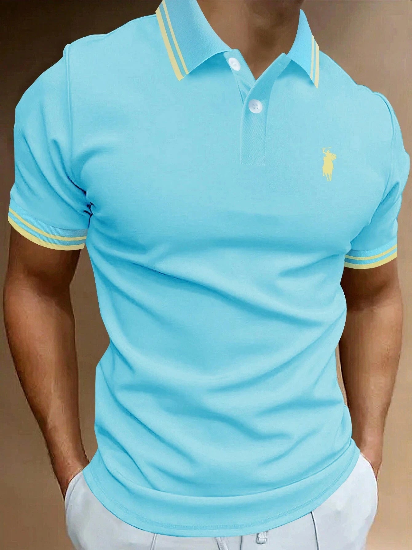 polo shirt man Print Polo TShirt For Men Fashion Lapel Button Tops Business Casual Short Sleeve T-Shirts Golf polo shirts herren
