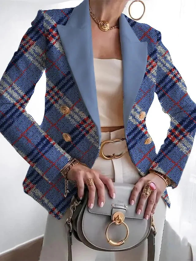 Women's Clothing Suit Western-Style Clothes Lapel Button Lid Pocket Fashion